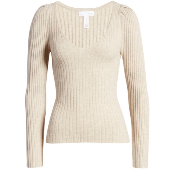 🆕 LEITH Ribbed Puff Sleeve Sweater Size XL - Picture 5 of 8